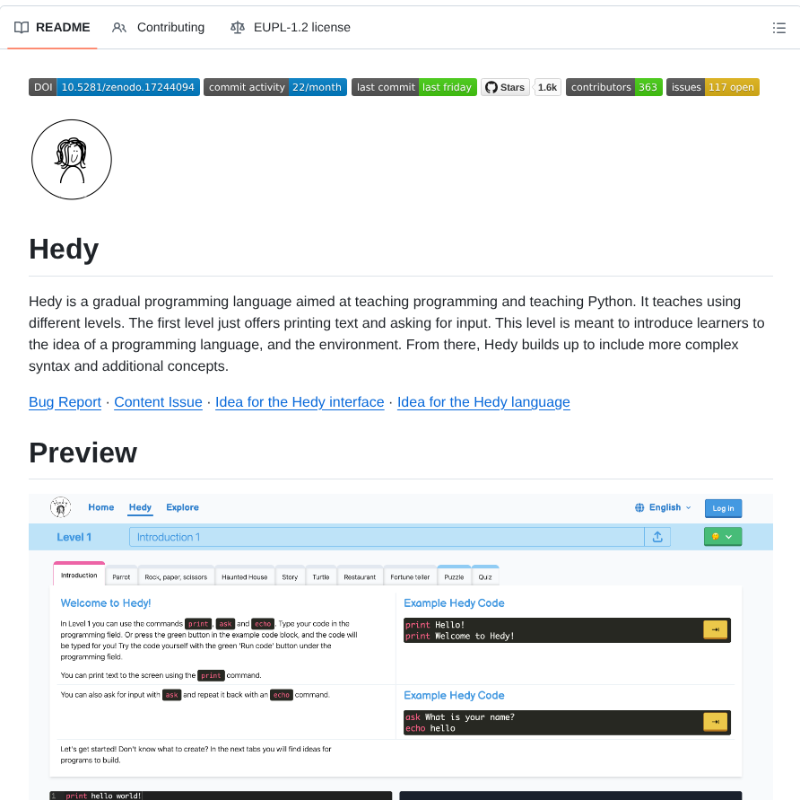 Hedyorg Hedy screenshot