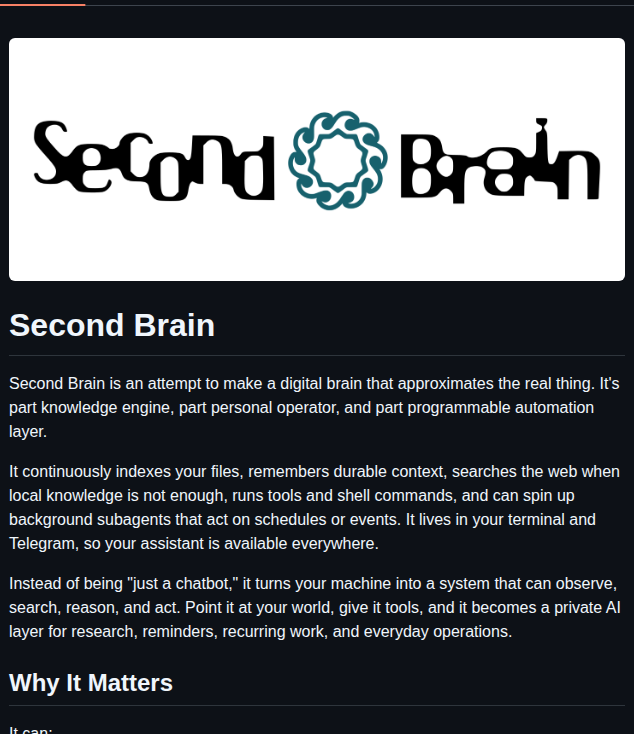 Henrydaum Second Brain screenshot