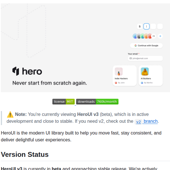 Heroui Inc Heroui screenshot