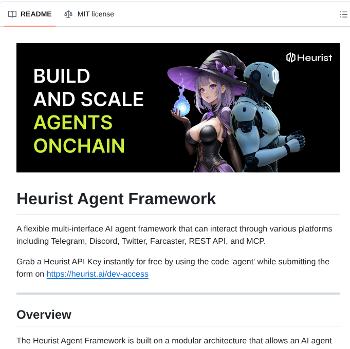 Heurist Network Heurist Agent Framework screenshot