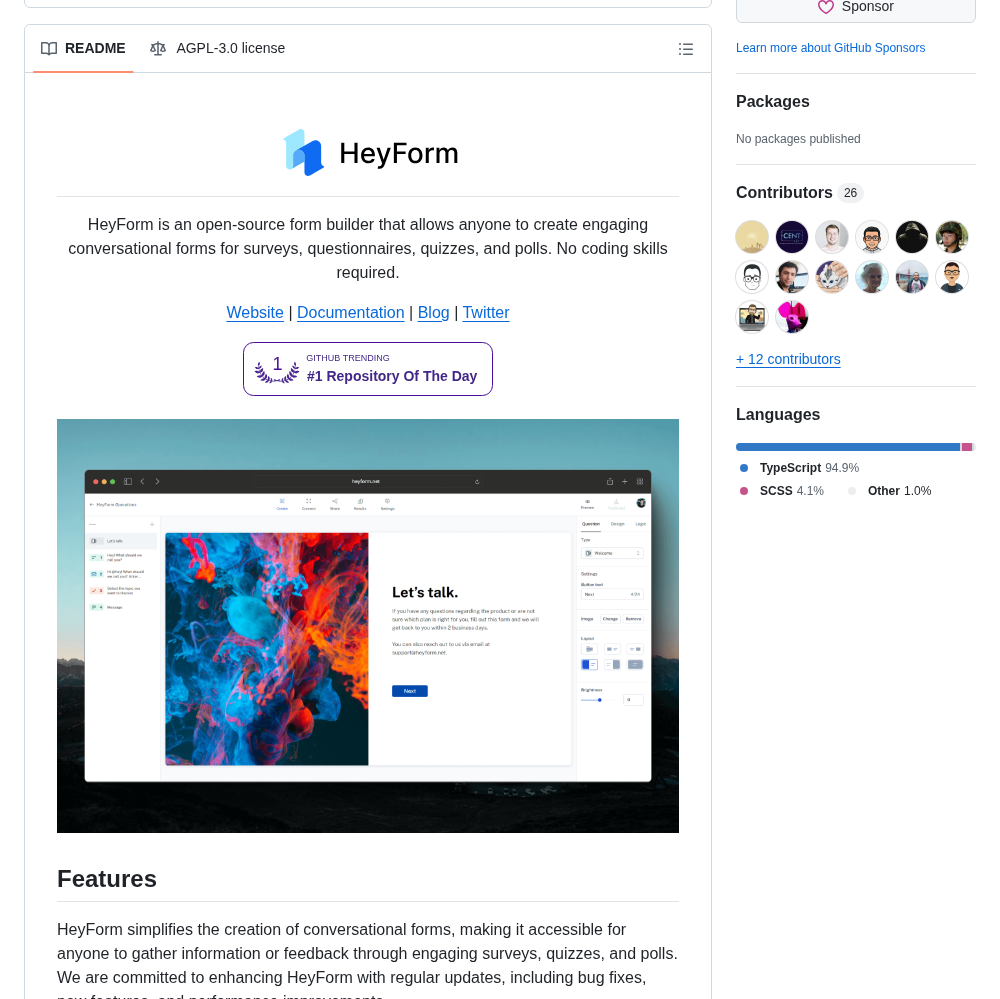 Heyform Heyform screenshot