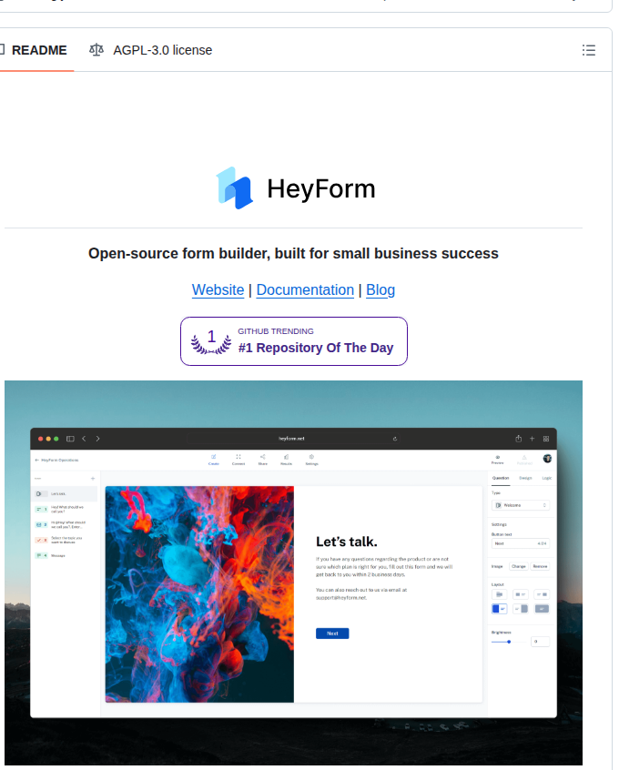 Heyform Heyform screenshot