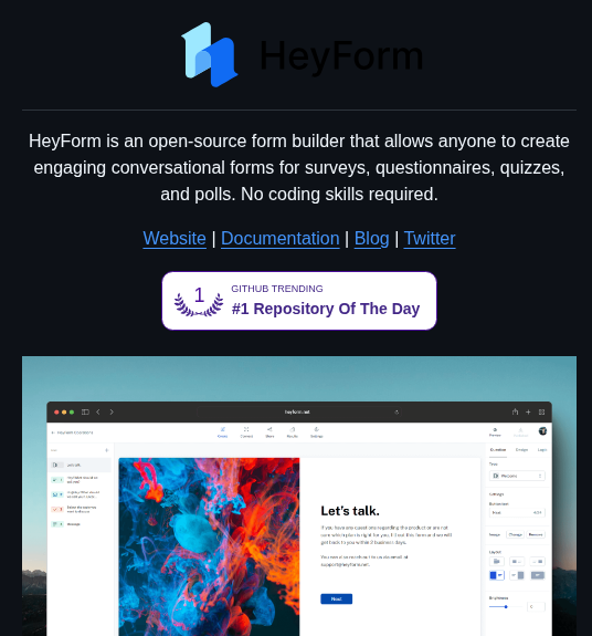Heyform Heyform screenshot