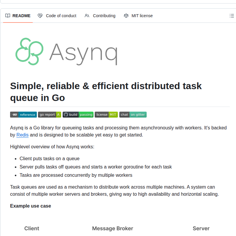 Hibiken Asynq screenshot