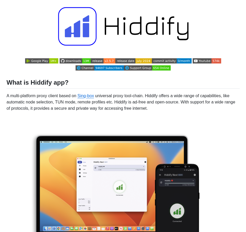 Hiddify Hiddify App screenshot