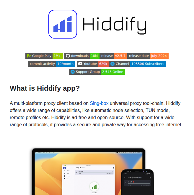 Hiddify Hiddify App screenshot