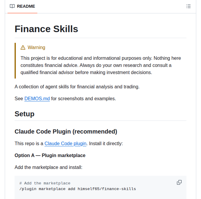 Himself65 Finance Skills screenshot