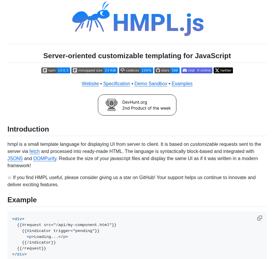 Hmpl Language Hmpl screenshot