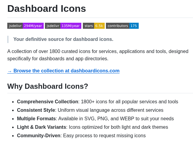 Homarr Labs Dashboard Icons screenshot