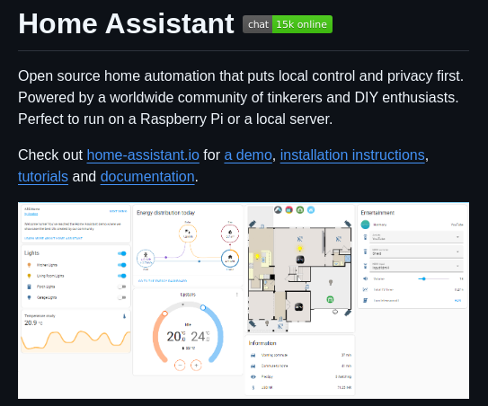 Home Assistant Core screenshot