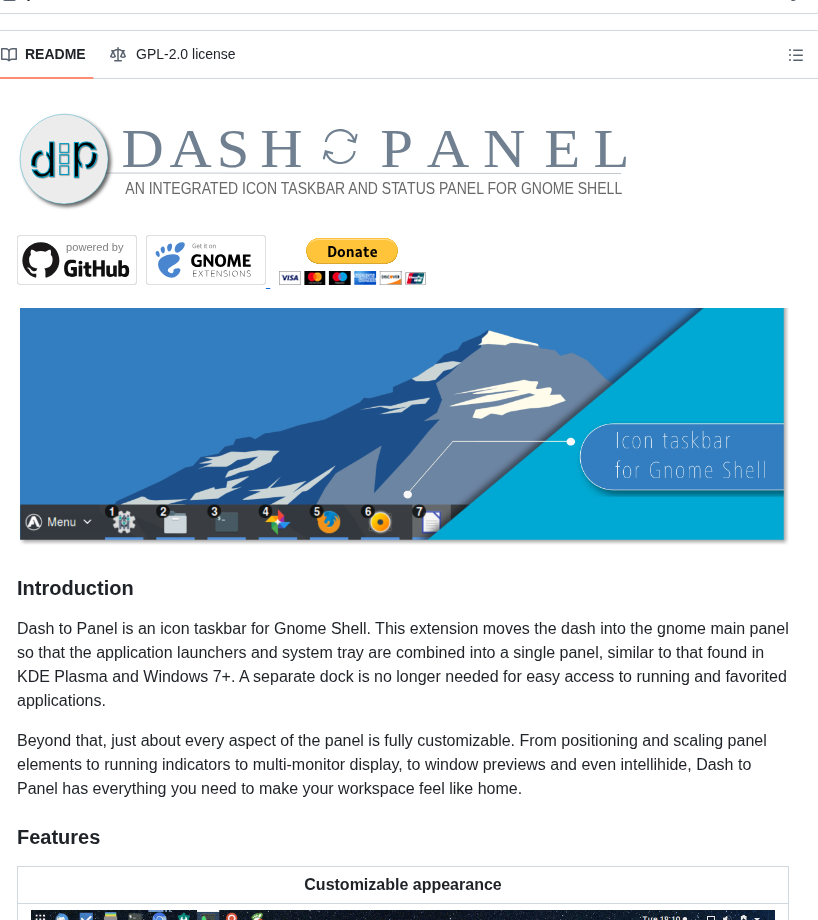 Home Sweet Gnome Dash To Panel screenshot