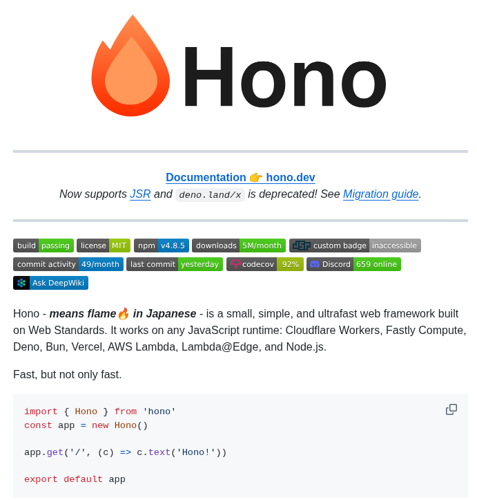 Honojs Hono screenshot