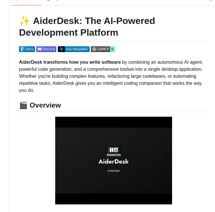 Hotovo Aider Desk screenshot