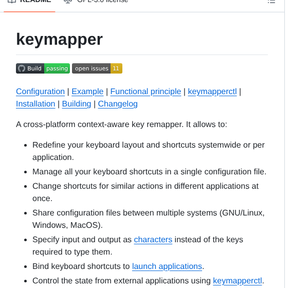 Houmain Keymapper screenshot