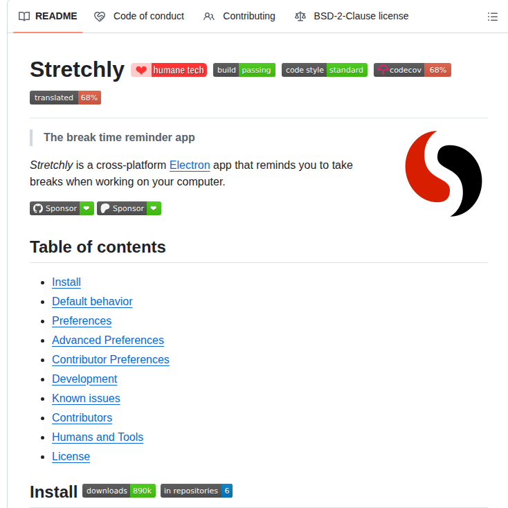 Hovancik Stretchly screenshot