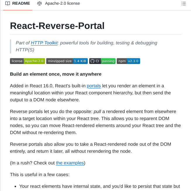 Httptoolkit React Reverse Portal screenshot