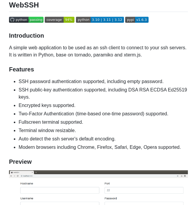 Huashengdun Webssh screenshot