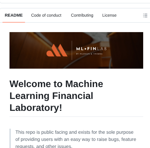 Hudson And Thames Mlfinlab screenshot