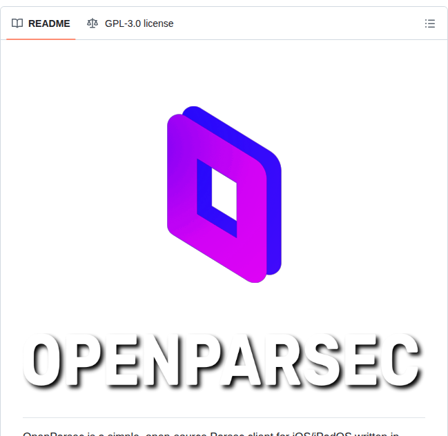 Hugeblack Openparsec screenshot