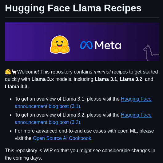 Huggingface Huggingface Llama Recipes screenshot