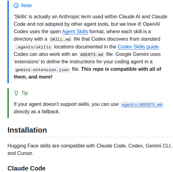 Huggingface Skills screenshot