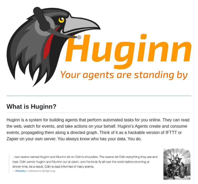 Huginn Huginn screenshot
