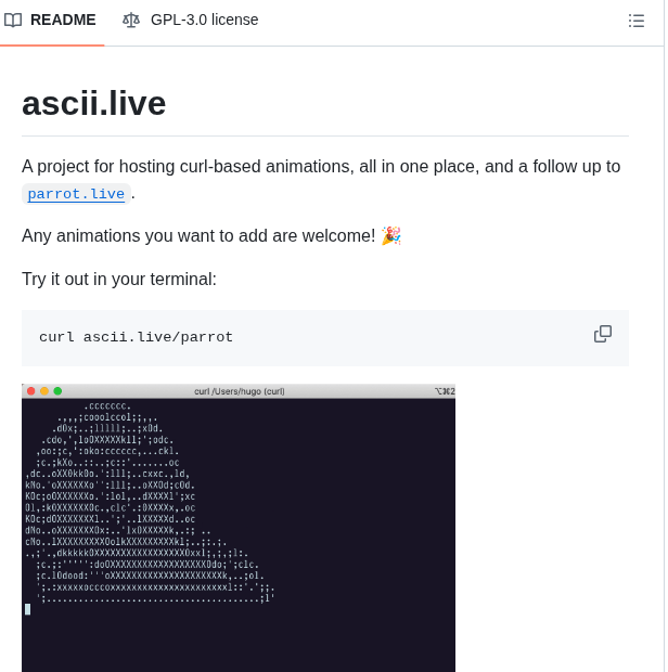 Hugomd Ascii Live screenshot