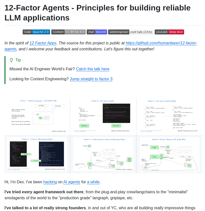 Humanlayer 12 Factor Agents screenshot