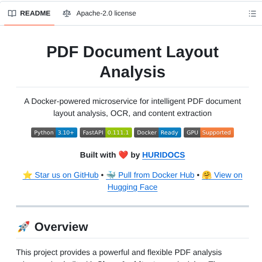 Huridocs Pdf Document Layout Analysis screenshot