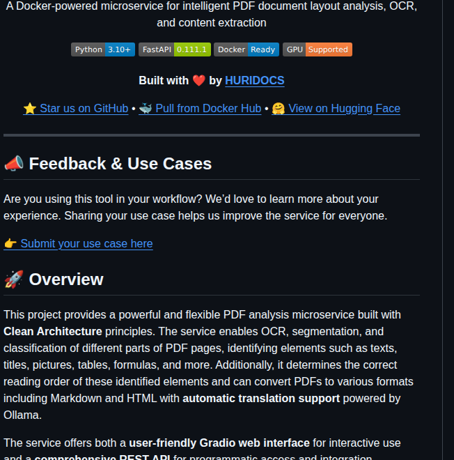 Huridocs Pdf Document Layout Analysis screenshot