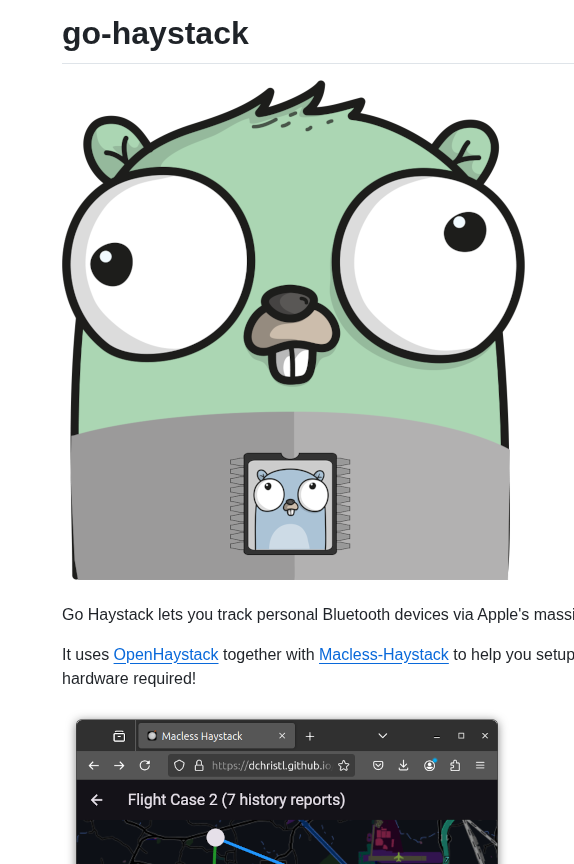 Hybridgroup Go Haystack screenshot