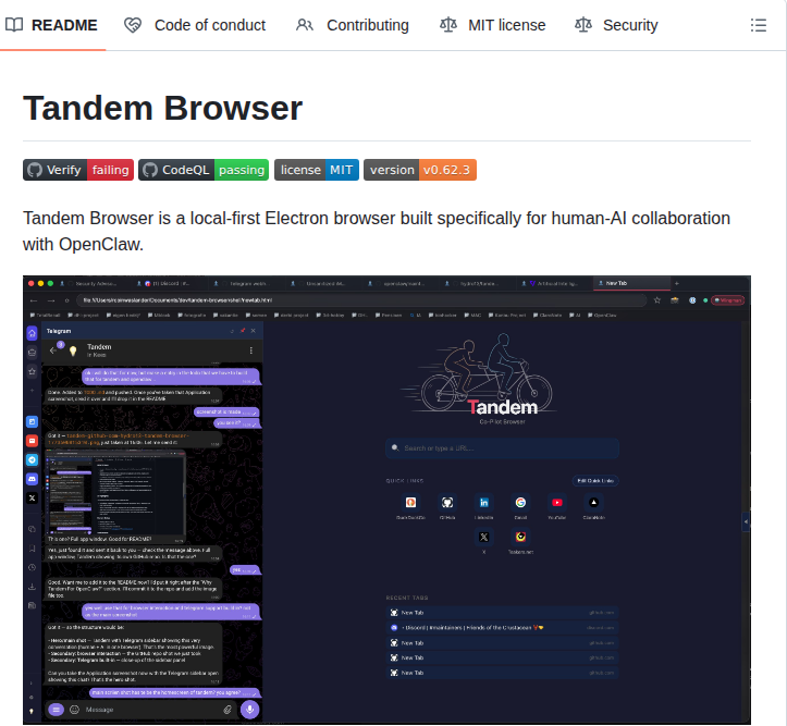 Hydro13 Tandem Browser screenshot