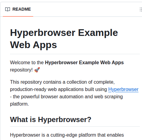Hyperbrowserai Hyperbrowser App Examples screenshot