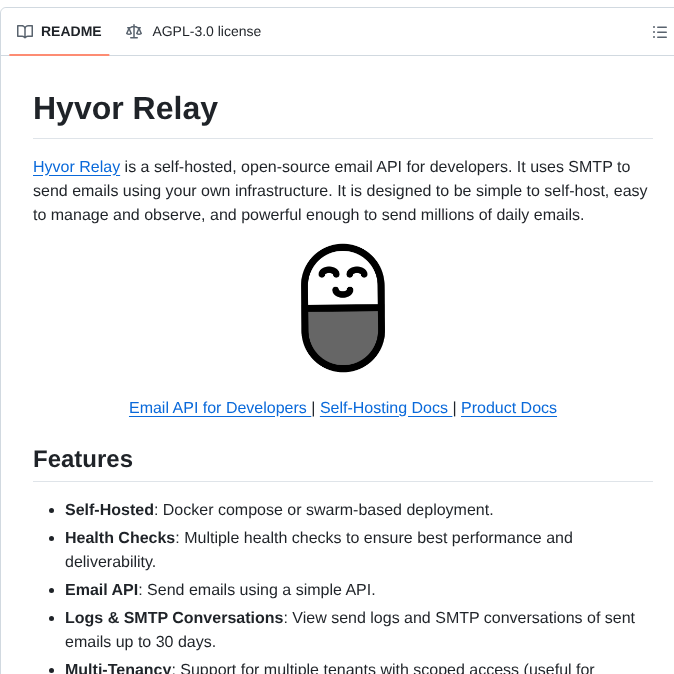 Hyvor Relay screenshot