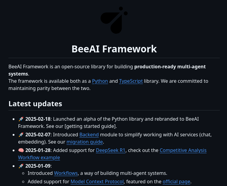 I Am Bee Beeai Framework screenshot