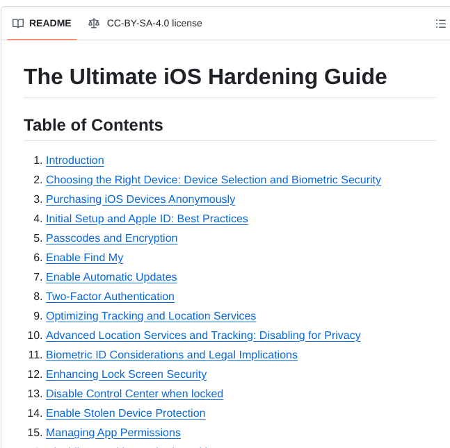 Ianonymous3000 Ios Hardening Guide screenshot