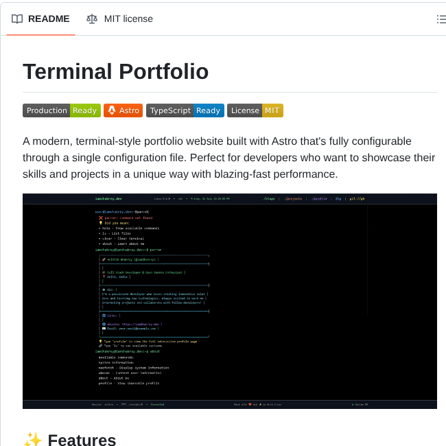 Iamdhakrey Terminal Portfolio screenshot