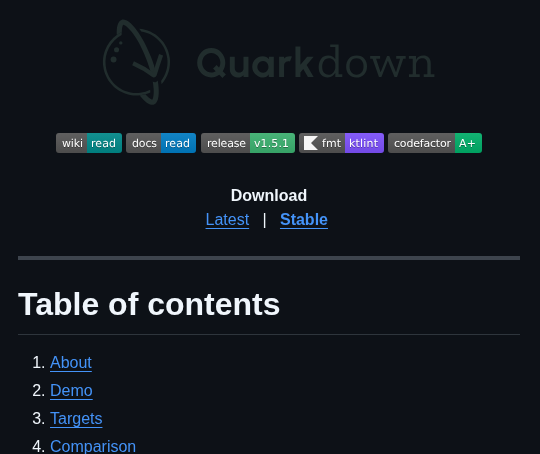 Iamgio Quarkdown screenshot