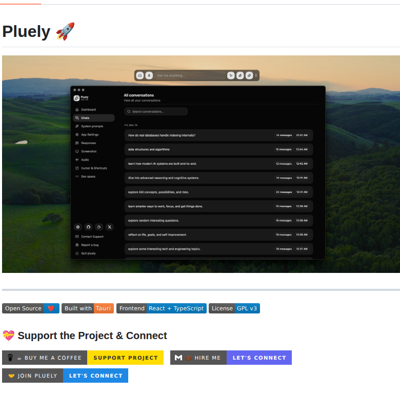 Iamsrikanthnani Pluely screenshot