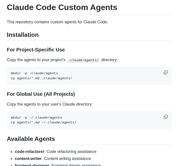 Iannuttall Claude Agents screenshot