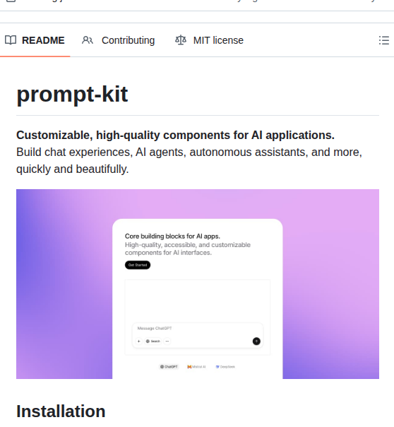 Ibelick Prompt Kit screenshot