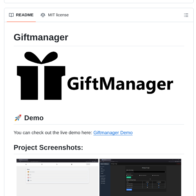 Icbestca Giftmanager screenshot