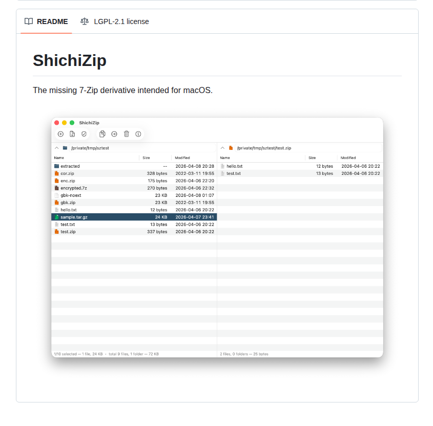Idawnlight Shichizip screenshot