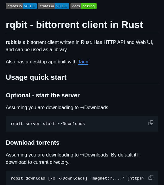 Ikatson Rqbit screenshot