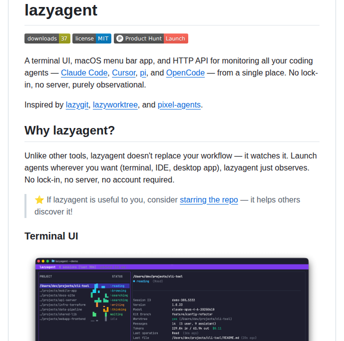 Illegalstudio Lazyagent screenshot