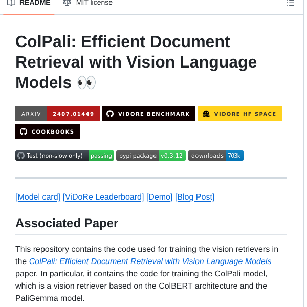 Illuin Tech Colpali screenshot