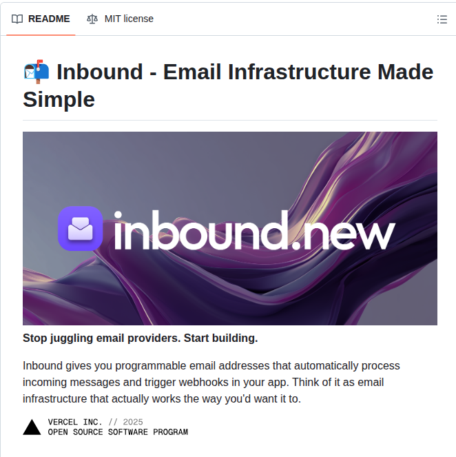 Inboundemail Inbound screenshot