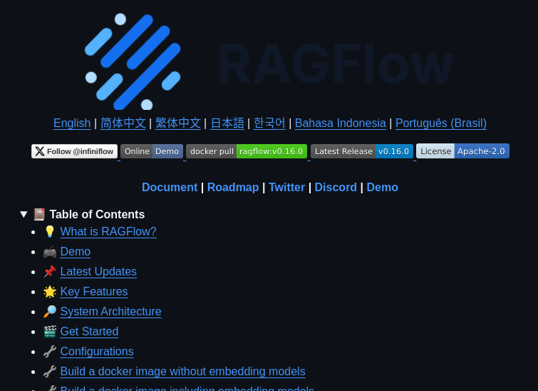 Infiniflow Ragflow screenshot