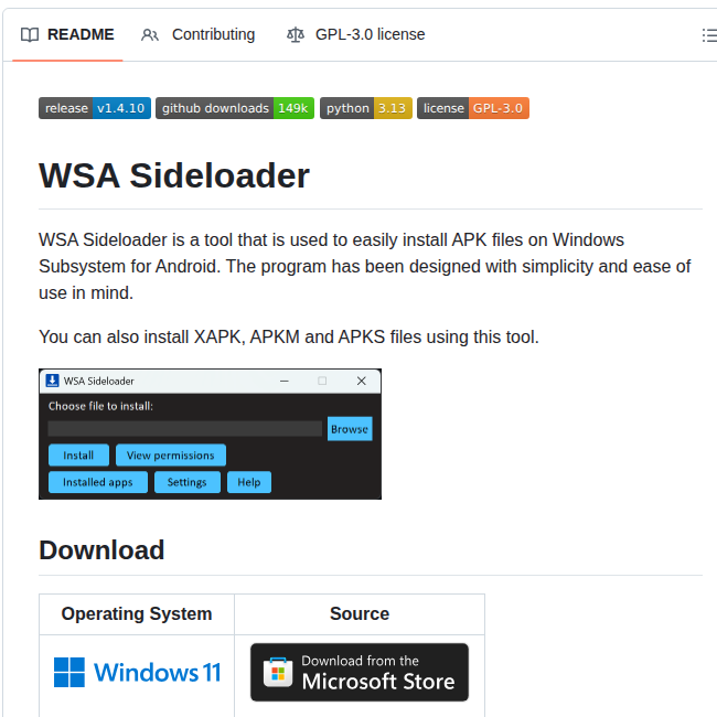 Infinitepower18 Wsa Sideloader screenshot