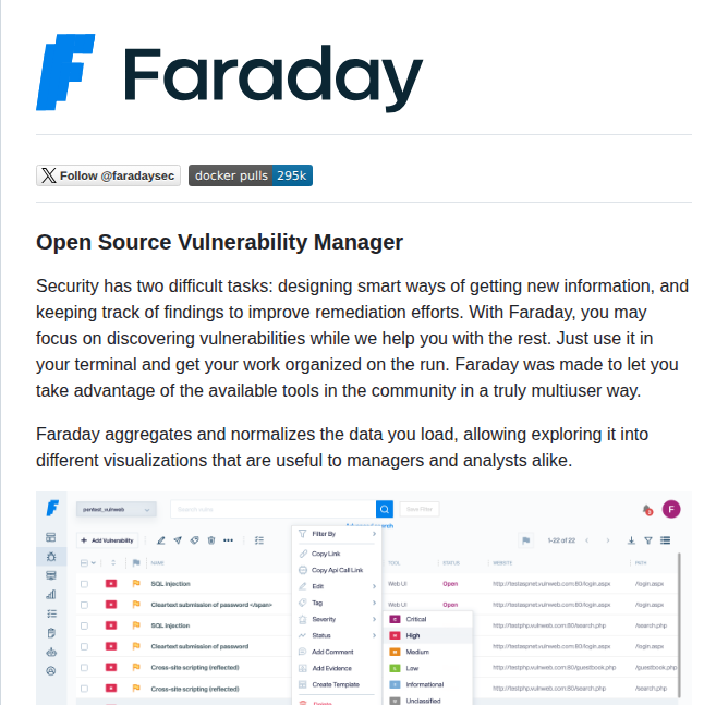 Infobyte Faraday screenshot